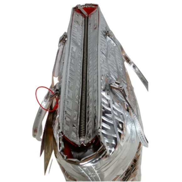 NEW- Sprayground Future Titan Metallic Silver Tote Limited Edition - Picture 9 of 14